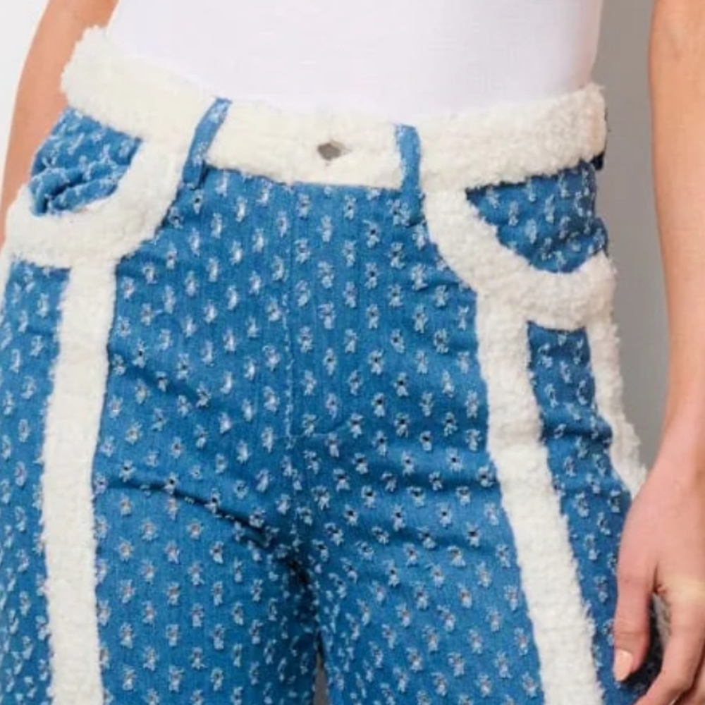Sherpa Eyelet Pants 100% Cotton - Picture 4 of 6